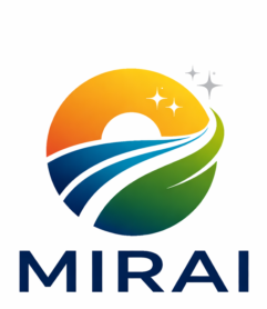 vibrant mirai logo with sun icon